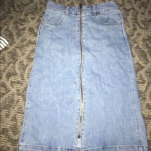 Thigh High Denim Skirt